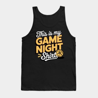 This Is My Game Night Playing Cards Board Games Tank Top